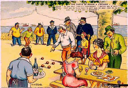 Partie de p&eacute;tanque &agrave; l'Estaque
