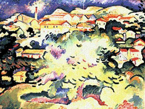 Paysage à l'Estaque par Georges Braque