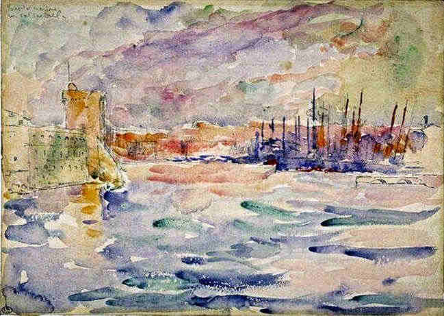 Le fort St-Jean &agrave; Marseille par Henri Edmond Cross