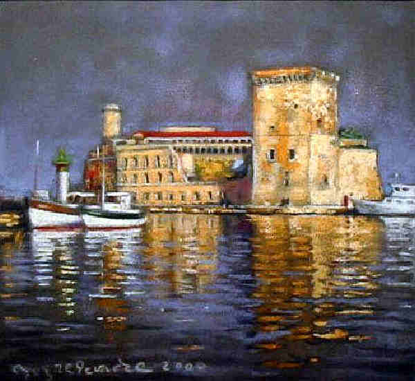 Matin sur le fort St-Jean &agrave; Marseille par Jacques Peyrelevade