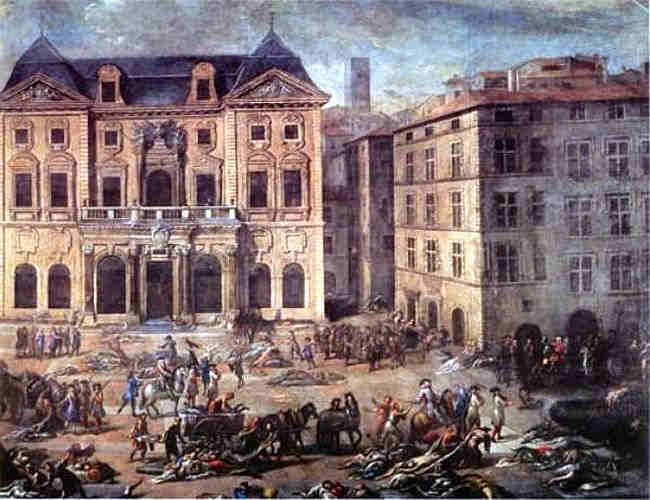 Les pestif&eacute;r&eacute;s &agrave; Marseille en 1720