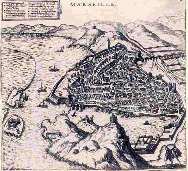 Plan de Marseille en 1572