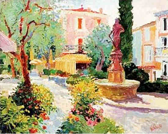 PLace du vieux  Mougins  par Paul Riley