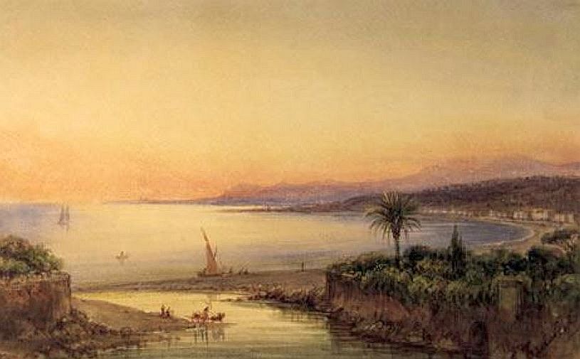 La Baie des Anges et l'embouchure du Paillon par Hercule Trachel