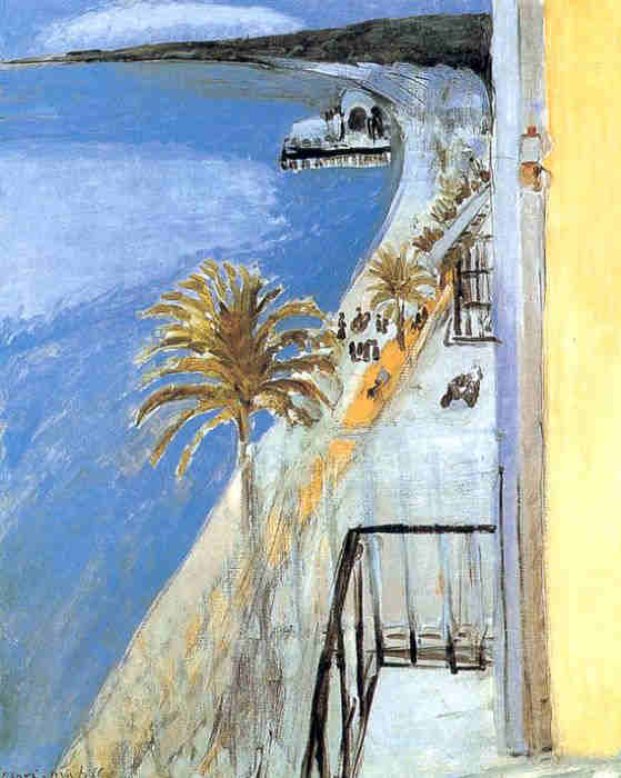 Baie de Nice et promenade des  anglais par Henri Matisse