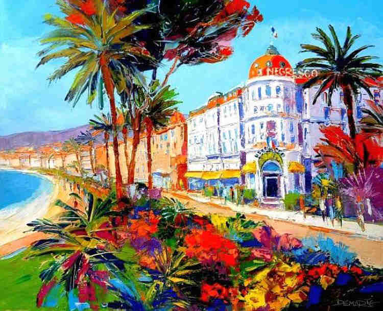 Nice, la promenade des anglais et le N&eacute;gresco par Alain Demarte