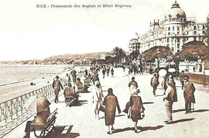La Promenade des Anglais  au d&eacute;but du XXe si&egrave;cle