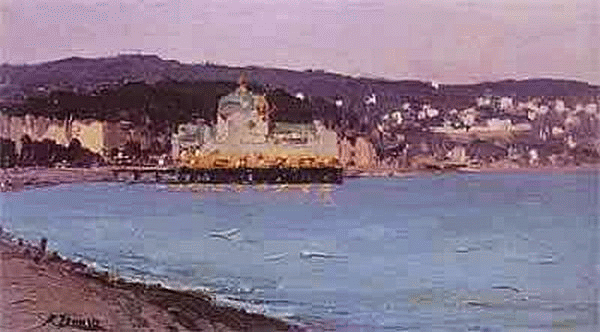 La  jet&eacute;e et le casino &agrave; Nice par Fausto Zonaro