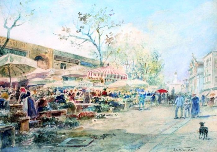 Marh&eacute; aux fleurs Nice par Alberto Vianelli