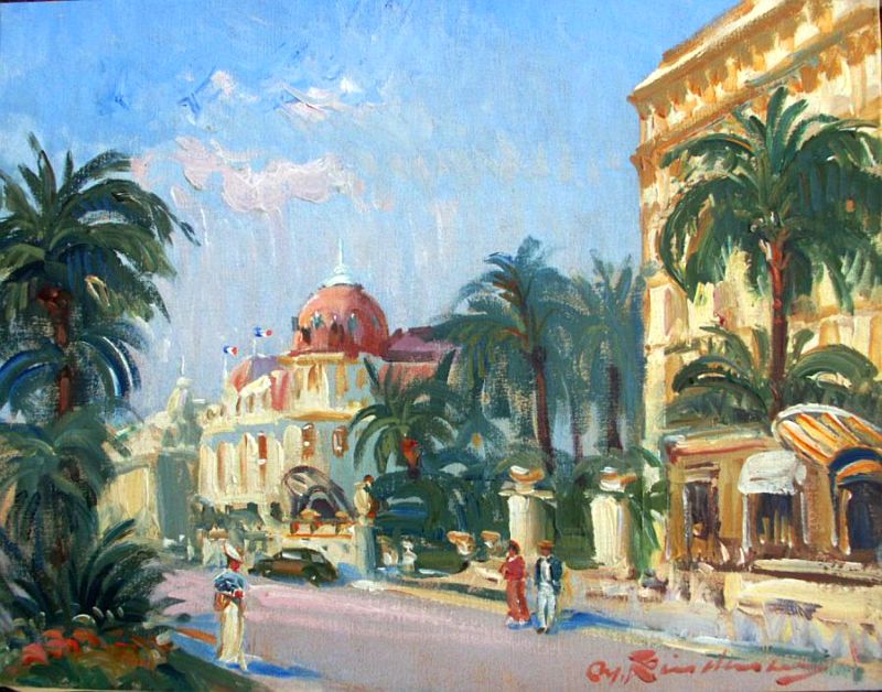 Hôtels West End et Négresco sur la promenade des Anglais par Martin Lindenau