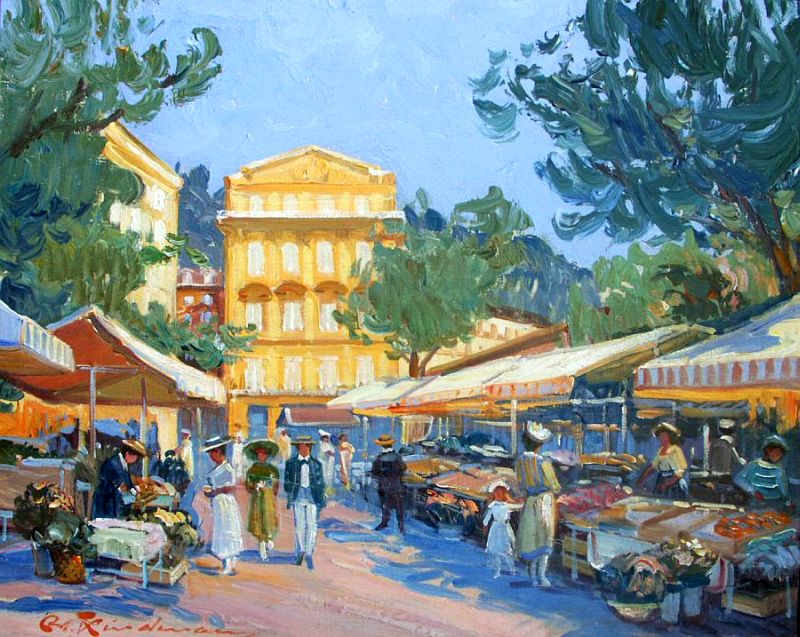 March&eacute; aux  fleurs cours Saleya, Nice par  Martin Lindenau