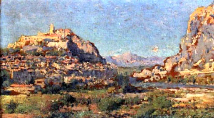Vue de Sisteron par Gustave Gagliardini