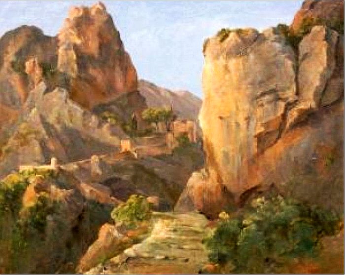 Vue de Moustiers  par Augustin Marius Paul Bec