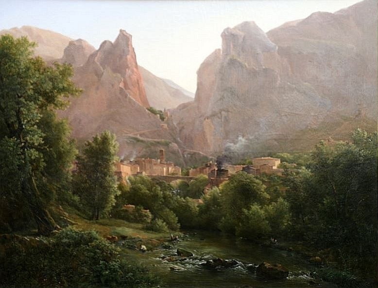 Vue de Moustiers  par Augustin Marius Paul Bec