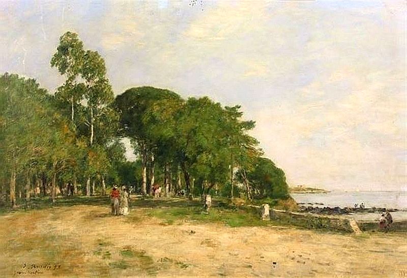 juan-les-pins promenade et baie eugene boudin