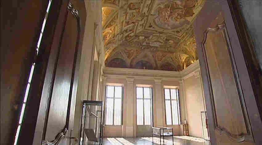 Plafond trompe l'oeil ch&acirc;teau  de Cagnes