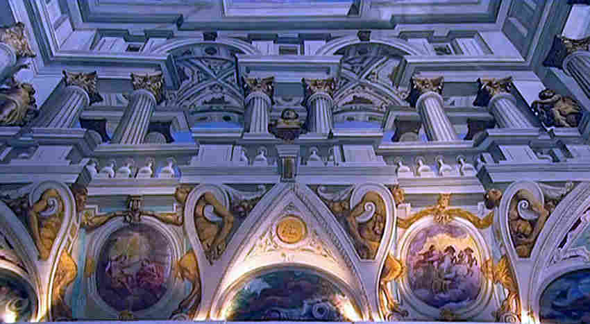 Plafond trompe l'oeil ch&acirc;teau  de Cagnes