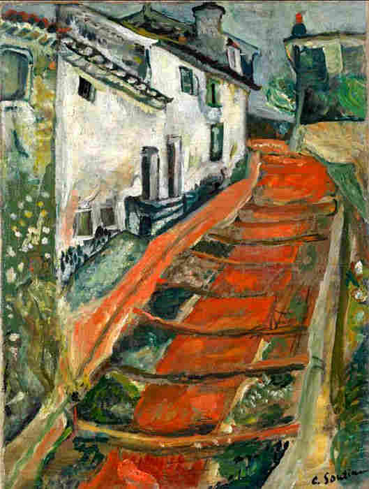 Soutine escalier rouge à Cagnes