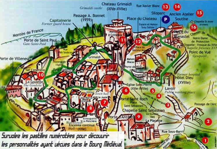 PLan du vieux Cagnes
