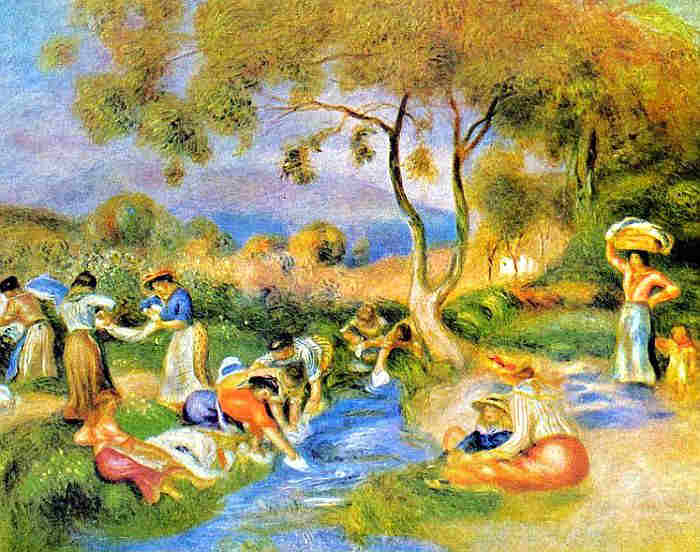 Renoir lavandieres &agrave; Cagnes