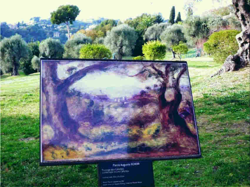 landscape of the Colttes, in Cagnes