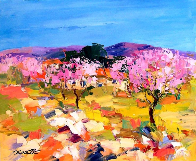 Amandiers dans les alpilles par Alain Demarte