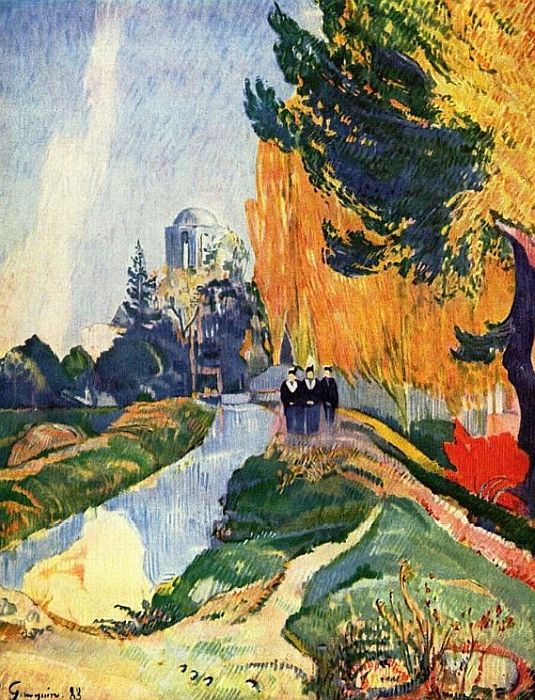 Paysage d'Arles, avec  buissons par Paul Gauguin