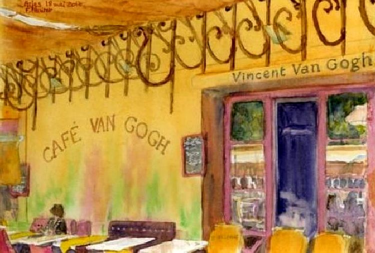 Le caf&eacute; de van Gogh &agrave; Arles par les voies de l'&acirc;me