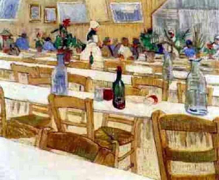 Int&eacute;rieur du restaurant Carrel &agrave; Arles par Van Gogh