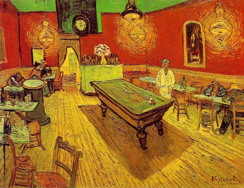 Le caf&eacute; la nuit par Vincent van Gogh