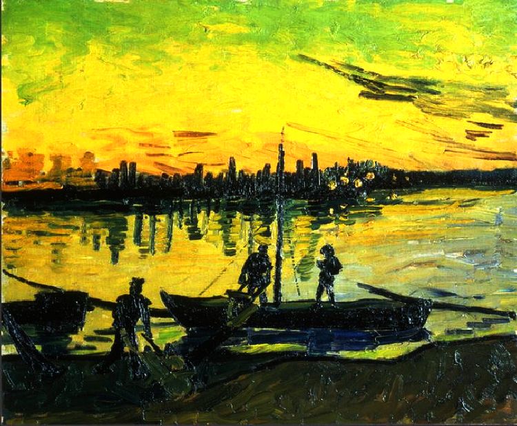 Les d&eacute;chargeurs &agrave; Arles par Vincent van Gogh