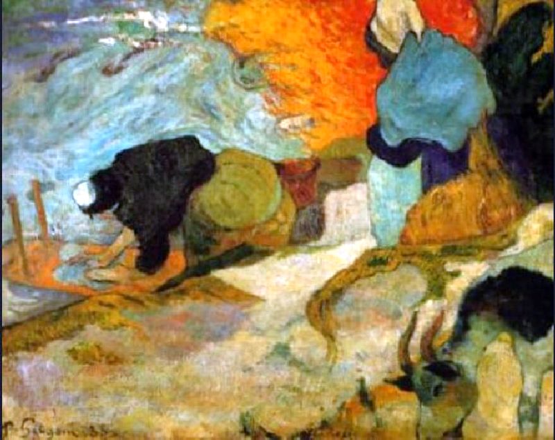 Les lavandi&egrave;res d'Arles par Paul Gauguin