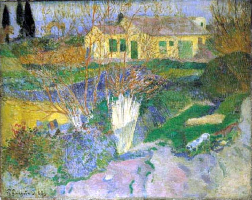 Paysage d'Arles, avec  buissons par Paul Gauguin