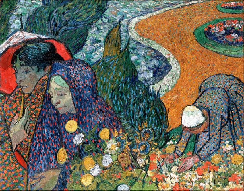 Souvenir  du jardin &agrave; Etten ou   femems d'Arles par van Gogh 
