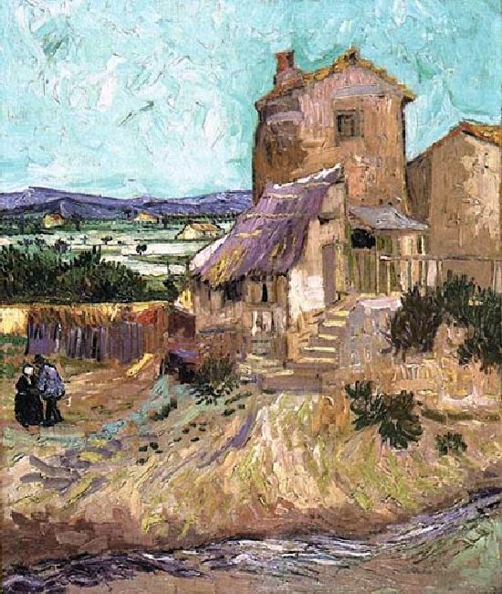 Le  vieux moulin sur la commune d'Arles par Vincent van Gogh