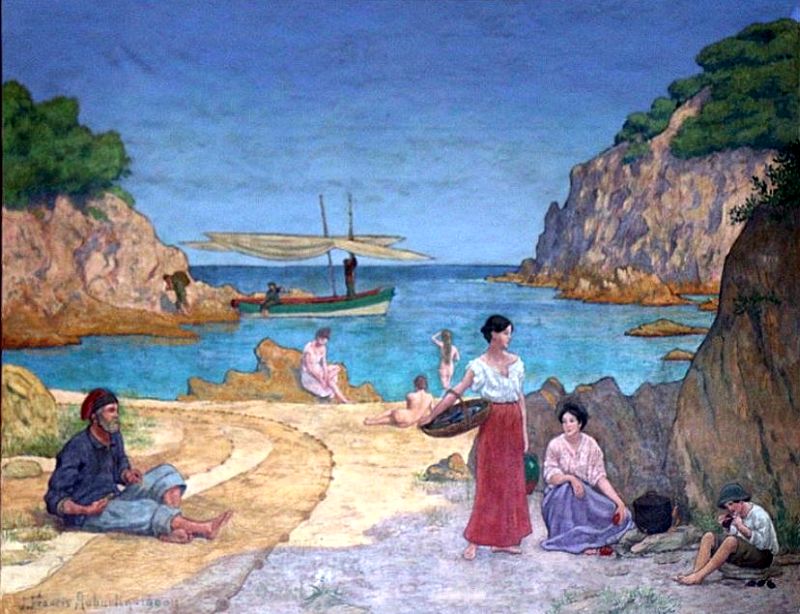 Navire dans les calanques par Othon Friesz