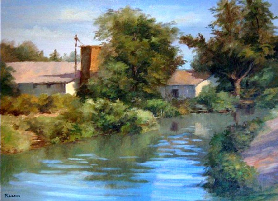 hameau  au  bord du canal camarguais par Pascal Giroud