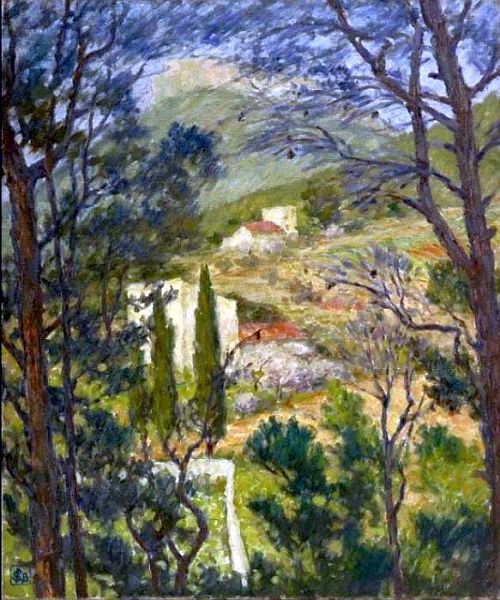 Cypr&egrave;s &agrave; Cassis par Rupert Bunny