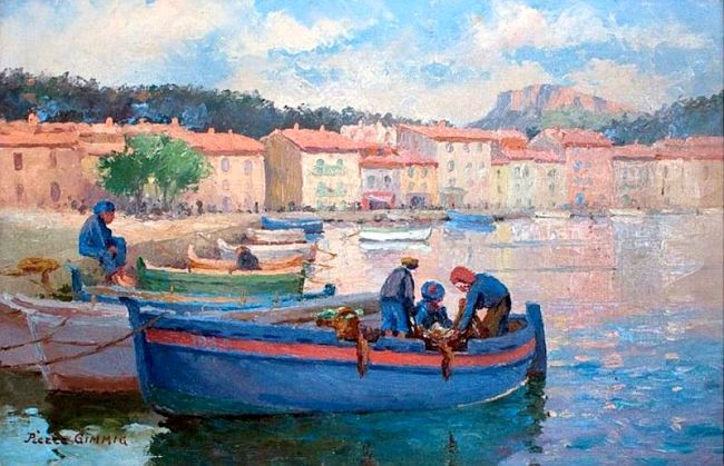 Schooner in Cassis  by Samuel John Peploe