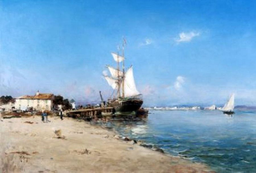 Go&eacute;lette sur l'&eacute;tang de Berre par Henry Malfroy