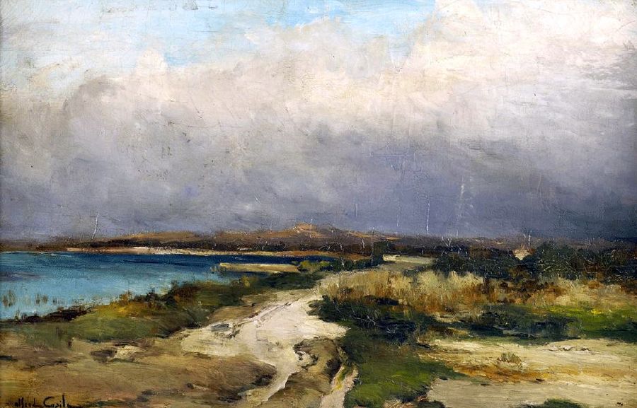 Vue de l'&eacute;tang de Berre  par Alfred Casile