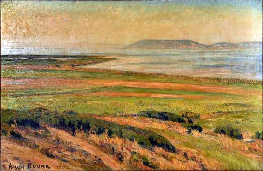 Vue de l'&eacute;tang de Berre par Auguste Roure