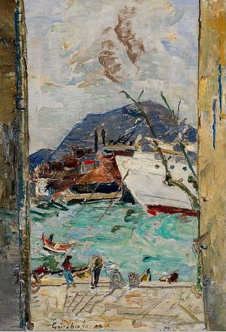 Le port de La Ciotat  vers 1960 par Alexei Grishenko