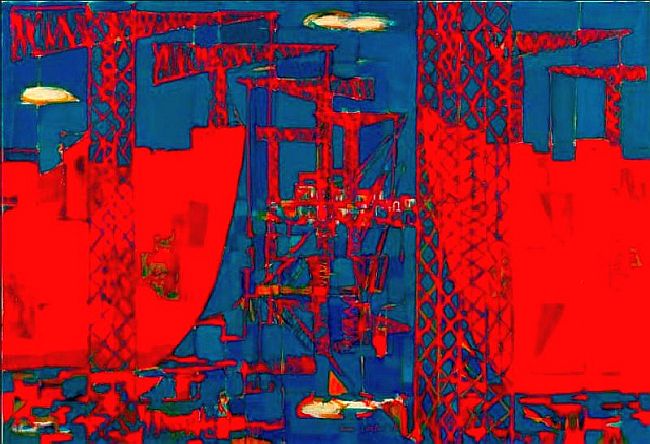 Chantier naval La Ciotat par Jean Cortot