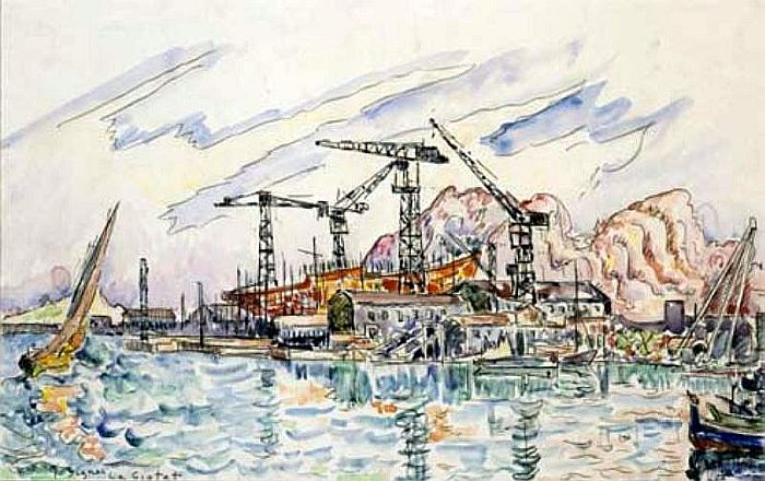 Le chantier de La Ciotat par Paul Signanc