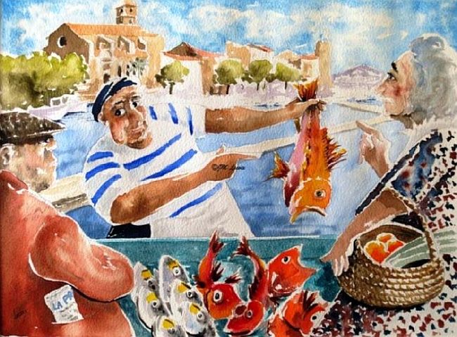 Le poissonnnier &agrave; La Ciotat  par Jean-Marie Lecoix