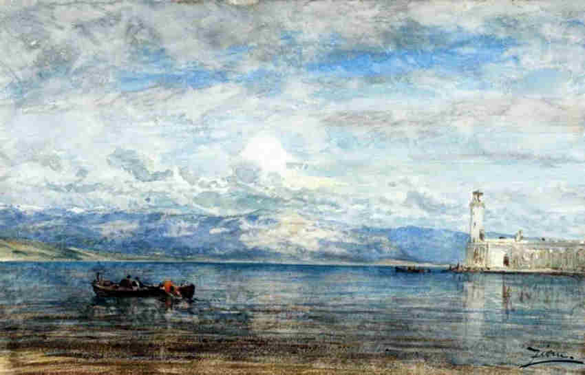 Avant port de Martigues par F&eacute;lix Ziem