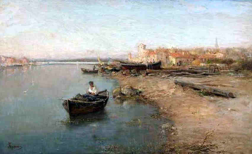 Le soir aux Martigues par Adolphe Appian
