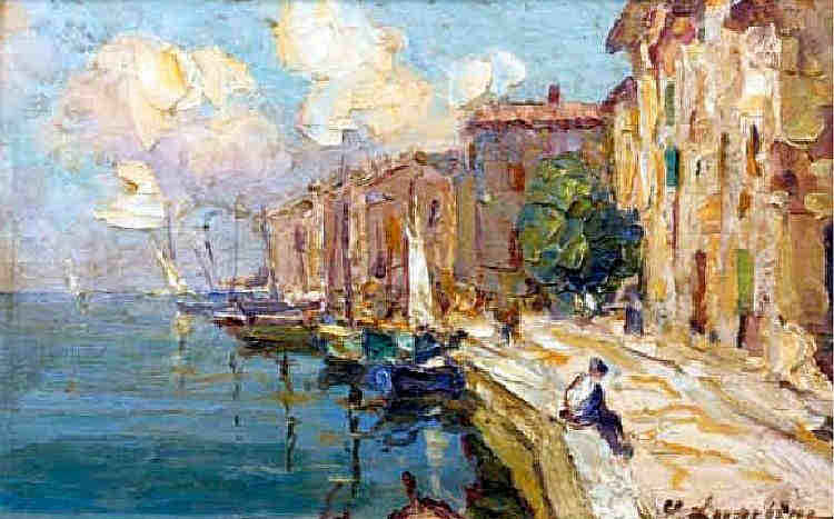Les Martigues, les  quais,  par Georgi Alexandrovich Lapchine 