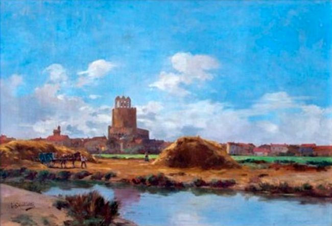 Moisson aux Saintes Maries par Juseph Garibaldi